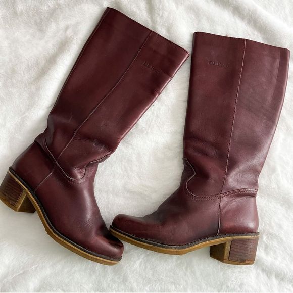 L.L. Bean Shoes - L.L.Bean Vintage Blondo Red Leather Shearling Lined Zip Boots Women’s Size 8